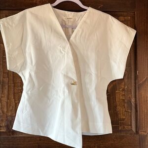 Commense Cream Wrap Blouse